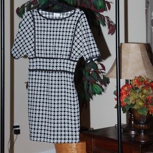 Max Studio 
Check Woven Knit Dress